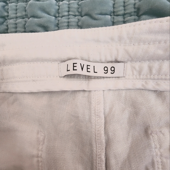 Level 99 Violette High Rise White Linen Wide Leg Pants Size 26 - Worn Once - Picture 9 of 10
